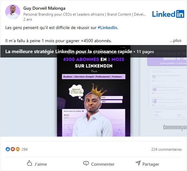 +4 500 abonnés en 1 mois