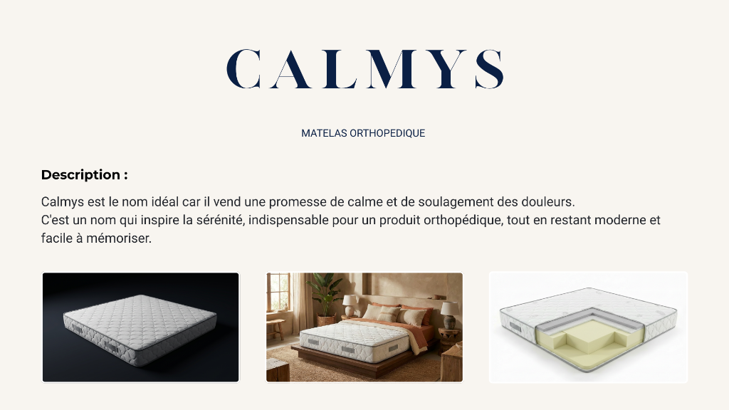 Gamme Calmys · Orthopédique